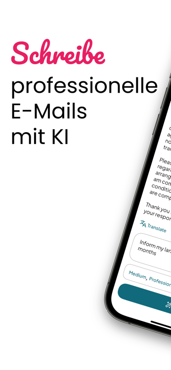 Professionelle E-Mails mit KI schreiben — die Email Writer App fürs iPhone
